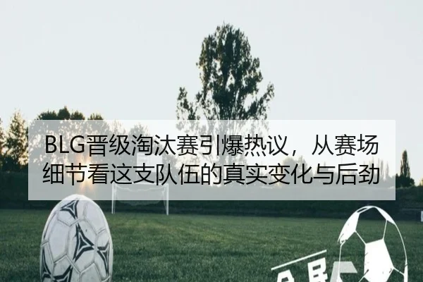 BLG晋级淘汰赛引爆热议，从赛场细节看这支队伍的真实变化与后劲（pandasports）
